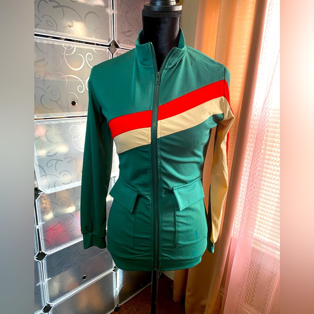 2 Piece Pants Pockets Tracksuit.